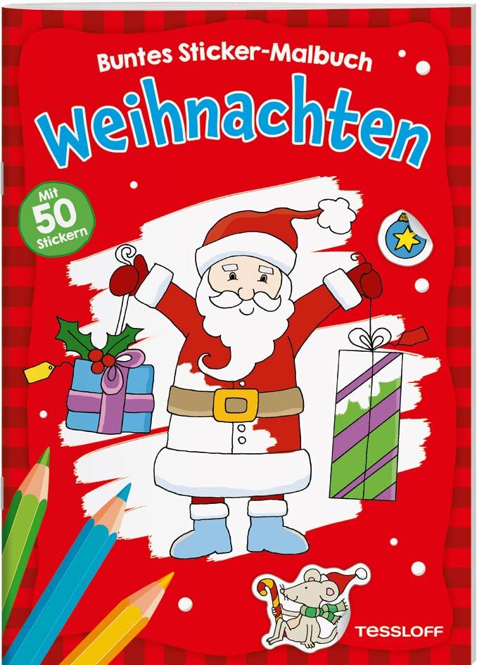 Weihnachten. Buntes Sticker-Malbuch: Mit 50 Stickern - Preis vom 10.10.2026 11:48:34 h
