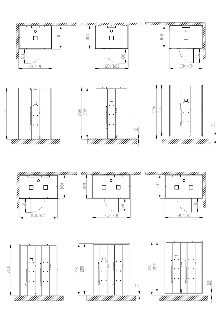 Hoesch Dampfkabine SensePerience Rechteck 1200x1000 Nische links 535321xA.010552