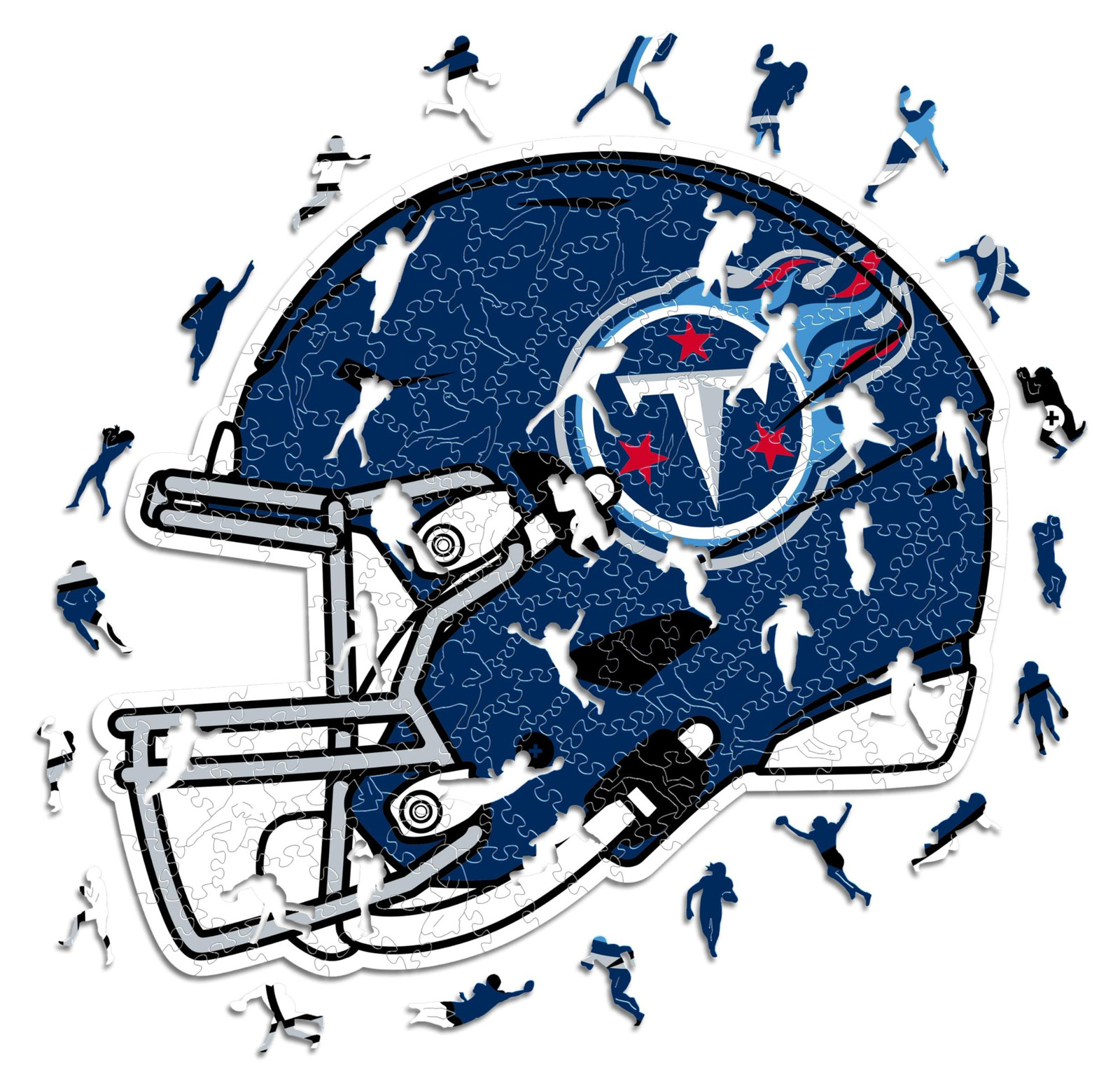 Iconic Puzzles Tennessee Titans Helm Houten Puzzel met 270 Stukken