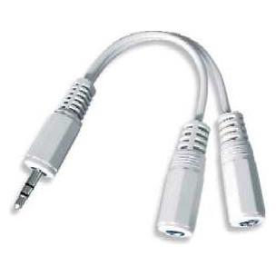 Gembird 10cm 3.5mm/2x3.5mm (0.10 m, AUX Kabel) (CCA-415W)