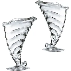2er Set Eis-/Dessertbecher Fortuna klar, Glas 32,0 cl H. 18,0 cm / D. 12,5 cm