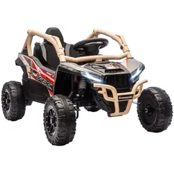 AIYAPLAY Kinder Elektroauto 12V Kinderauto UTV mit 2 Motorn, Fernbedienung, LED-Leuchten