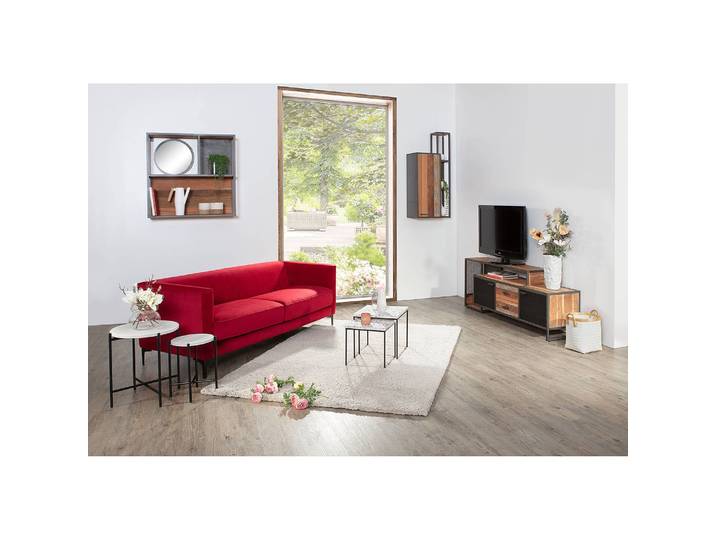 Beistelltisch Terrazzo V Ø 33cm Schwarz