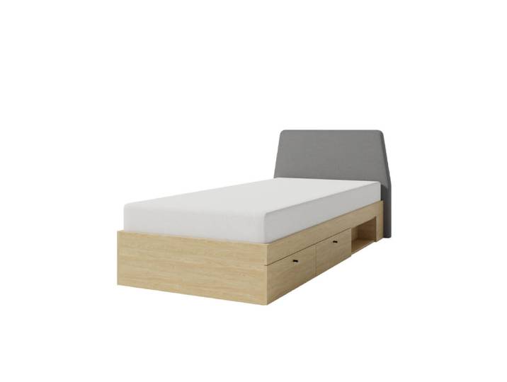 Bett – ALESSIO System – 90–120 cm – Sonoma Eiche – 107 cm