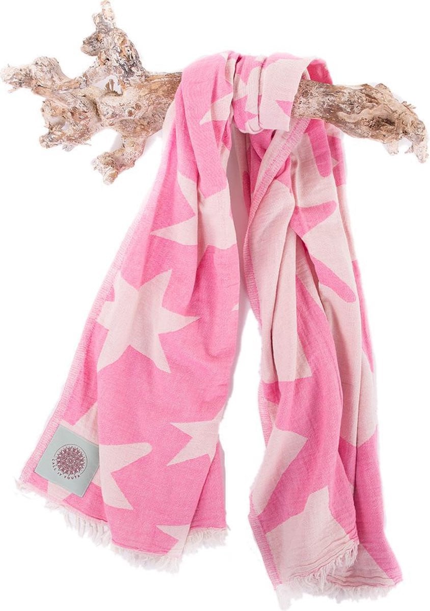 Hamamdoek Strandlaken Saunadoek Stars Candy pink