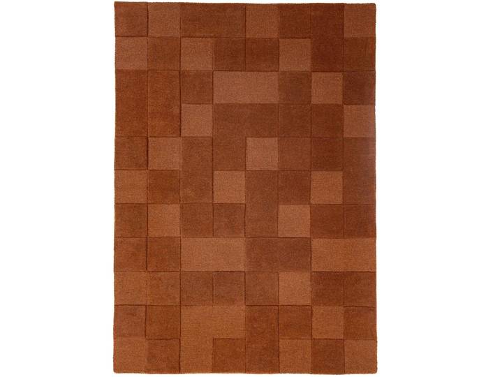 Teppich Calvella Terrakotta Schottenkaro Wolle 120 x 170 cm