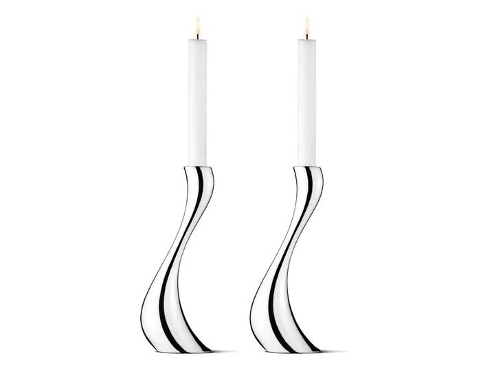Georg Jensen Bougeoir Cobra, lot de 2 grand, 24 cm