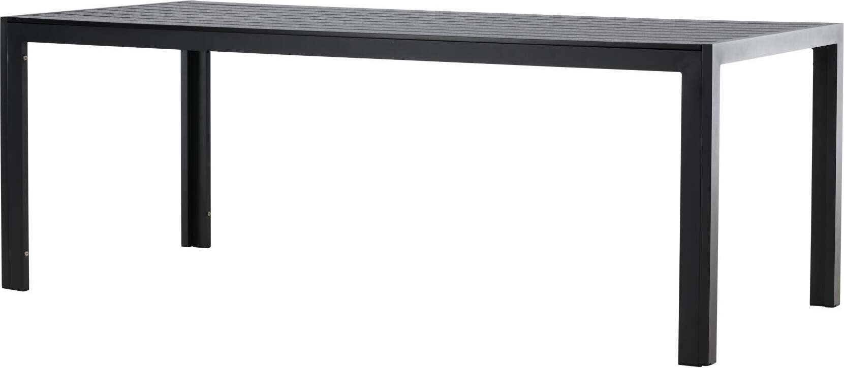 FURNLUX Outdoor Esstisch Mirko Schwarz 90cm / Hauptfarbe: Schwarz / Abmessungen: 90 x 205 x 74 cm