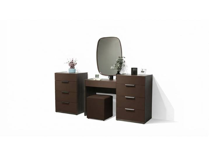 Xlmoebel Schminktisch Make Up Tisch mit Spiegel aus Holz im modernen Design 2tlg. (Schminktisch-Set, Make Up Tisch mit Spiegel), Made in Europa