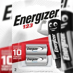 18 Stück CR123A Energizer Batterie Photo Lithium CR123 A z.b. für Überwachungskamera Arlo HD Kamera VMC3030/3230/3330/3430