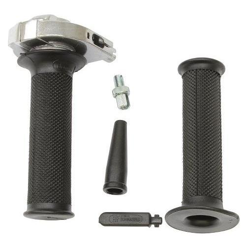Tommaselli Gasgriff HF Vintage, komplett, Aluminium, Poliert, - Aprilia, Moto Guzzi, Ducati (0515.03-01)