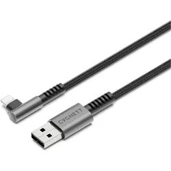 Cygnett Unite Rechtwinkliges Kabel 2.0 (1 m, USB 2.0, 12 W), USB Kabel