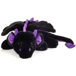 Teddy Teddy-HERMANN Plüsch Drache Logan schwarz-lila 32 cm (23 cm)