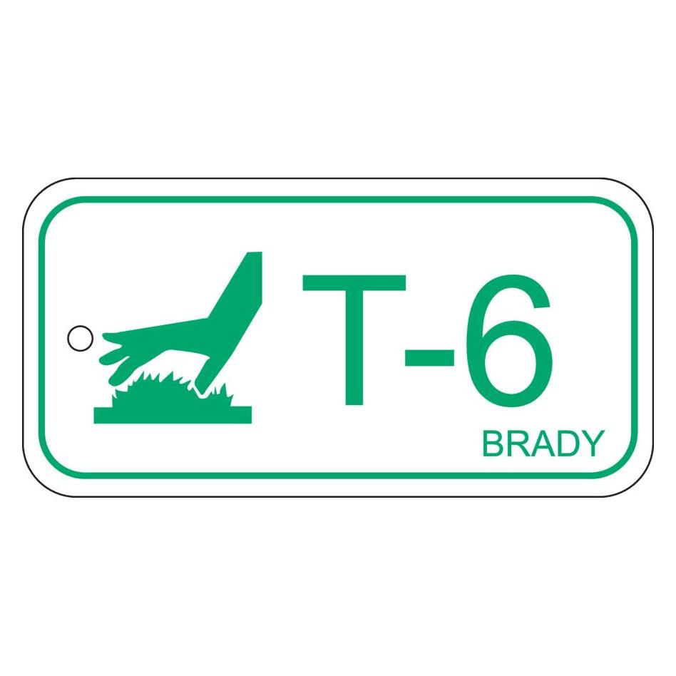 Brady B-7527, Polypropylen Schild, Energy Source Tag - Thermal/Hohe Temperaturen, 75 x 38mm, Grüng (ENERGY TAG-T-6-75X38MM-PP/25)