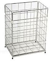 CWS Papierkorb Aufputz, 41 x 25 x 62 cm, 60 l Edelstahl