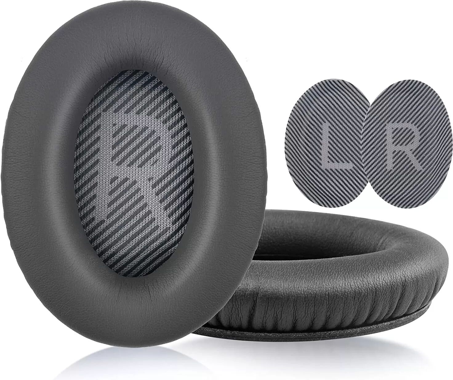 INF Coussinets pour Bose QC35 I/II, QC25, QC15, QC 2 AE 2, AE 2i, AE 2w, SoundTrue Gris foncé