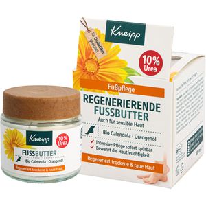 Kneipp Fußcreme Regenerierende Fußbutter feuchtigkeitsspendend, für empfindliche und raue Haut, mit Urea & Orangenöl, 100 ml