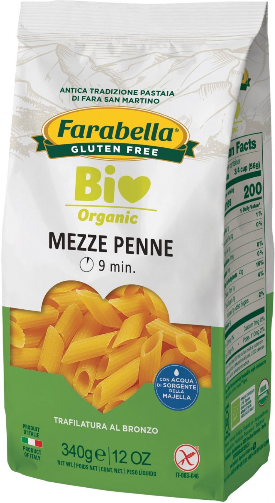 PROBIOS Farabella Bio - Mezze Penne 340 Grammi 