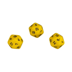 Halmakegel.com 20-seitiger Würfel - Ikosaeder - W20 - gelb 257687