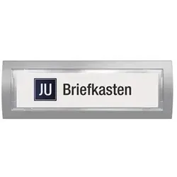 JU Namensschildtaster Klingeltaster Kombitaster mit LED-Beleuchtung 21-113B, gra