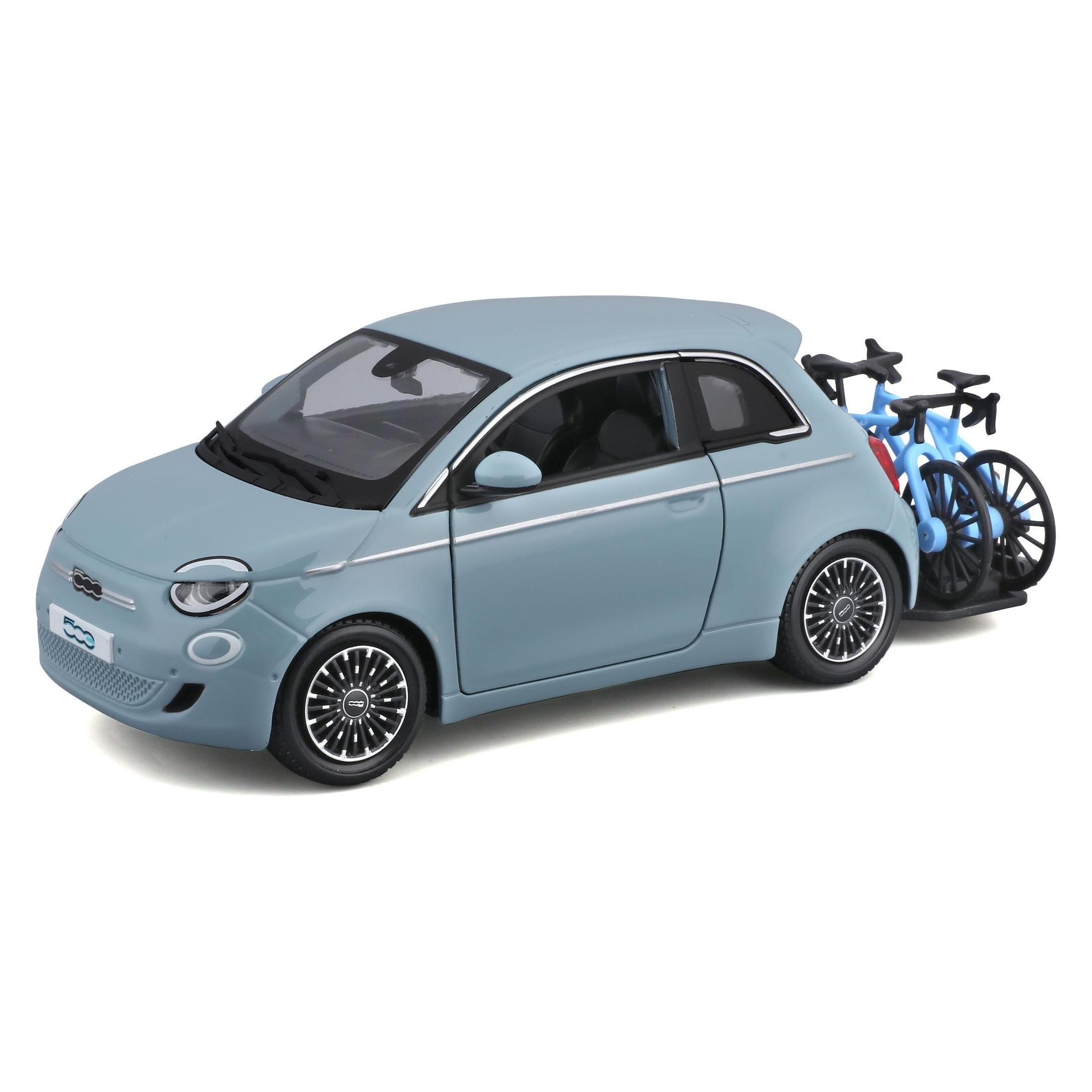 Bburago EuroTrek Fiat 500e 2023 m. Veloträger 1/24 blau (69579761)