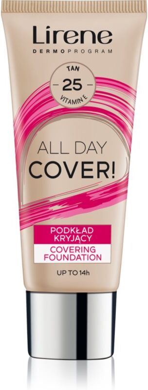 Lirene ALL DAY COVER! high-coverage liquid foundation shade 25 Tanned 30 ml