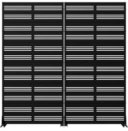 Dovelina Outdoor Privacy Screen Metal Privacy Screen Panel Free Standing