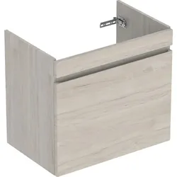 Geberit Renova Plan Unterschrank für Waschtisch, mit einer Schublade und einer Innenschublade, 68,2x60,6x44,6cm, 501.908.00.1, Farbe: Nussbaum hickory hell / Folie strukturiert