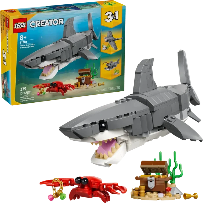 LEGO Creator 31381 Wilder Hai mit Schatztruhe