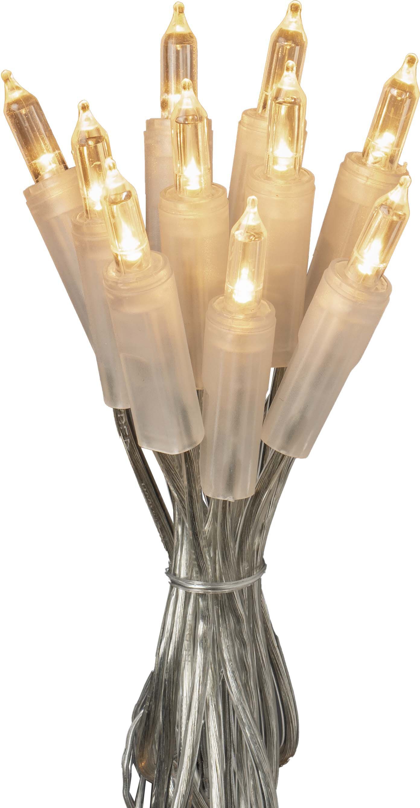 KONSTSMIDE LED-Lichterkette "Weihnachtsdeko aussen", transparent, Dioden 40 Stk., Gesamtlänge 13,85m, Lichterketten, 40 warm weiße Dioden, LED-Lichterkette