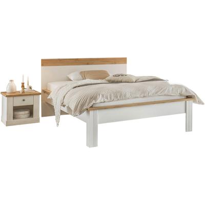 Schlafzimmer-Set OTTO HOME "Westminster", weiß, B/H: 140cm x 200cm, Schlafzimmermöbel-Sets, Bett Breite Liegefläche 90 oder 140cm und 1 Nachtkommode