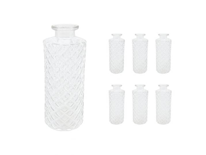 Relaxdays Lot de 6 vases en verre