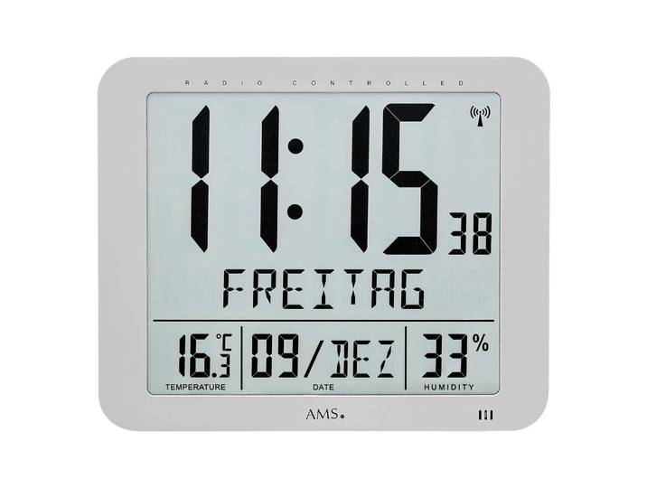 Horloge murale Drenta Matière plastique 25 x 3cm Argenté/Argenté