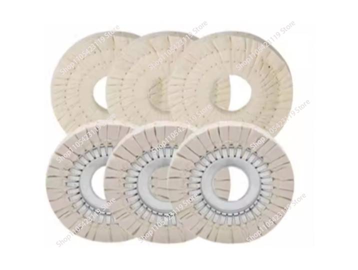 Roue de polissage pour machine à bordurer, 10 pièces, coton épaissi pour polissage à la cire, polissage en forme de S à noyau en fer