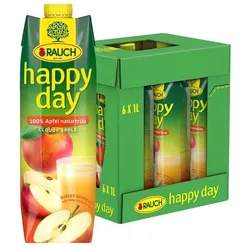 happy day Fruchtsaftgetränk »Apfelsaft naturtrüb« 6x 1 l