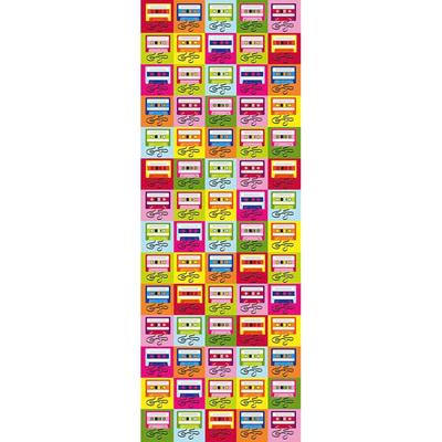 Fototapete ARCHITECTS PAPER "Good Vibes", bunt, B:1m L:2,8m, Vlies, Tapeten, Grafik Tapete Retro Bunt Kassetten Panel 1,00m x 2,80m
