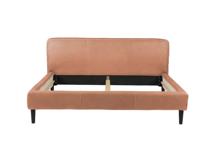 Bett Bly cognac Leder 180 x 220 cm - Bett