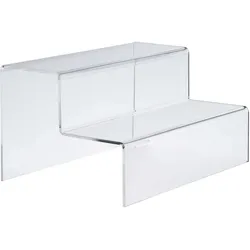 Deko Treppe, Acryl transparent | 300 x 170 x 220 mm | 2-stufig, Acryl (PMMA)