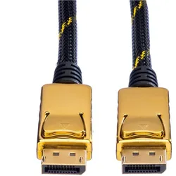 Roline DisplayPort — DisplayPort (10 m), Videokabel, Schwarz, Gold
