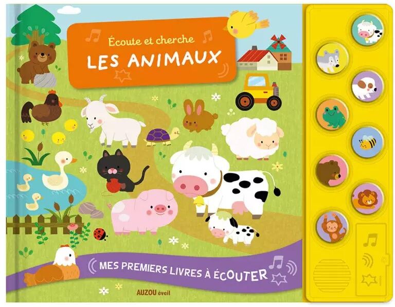 Mes premiers livres à écouter : Écoute et cherche les Animaux - Auzou