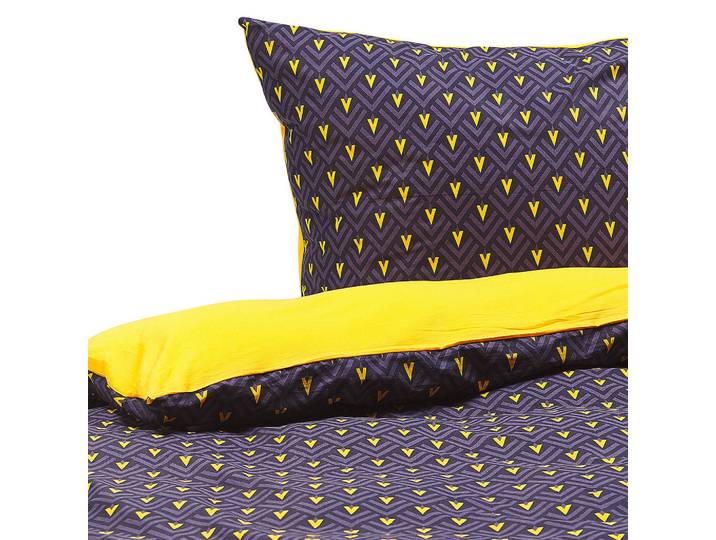 Beliani Bettwäsche SET Wallingford 155x220 cm, Blau, 155x220 cm, Heimtextilien, Bettwäsche & Leintücher, Bettwäsche