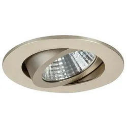 Brumberg LED Einbaustrahler, IP20, rund, Ø 8.2cm, Plug&Play 350mA, 7W 3000K 740lm 38°, schwenkbar 30°, Champagner matt BRUM-12361633