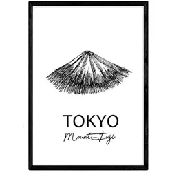 POSTER Städte Denkmäler Tokyo Mount Fuji A3 Rahmenlos