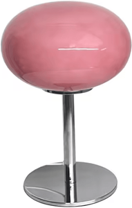 Inspire Curations Lollipop Glass Table Lamp Retro Cream Style Bedside Standing Light pink
