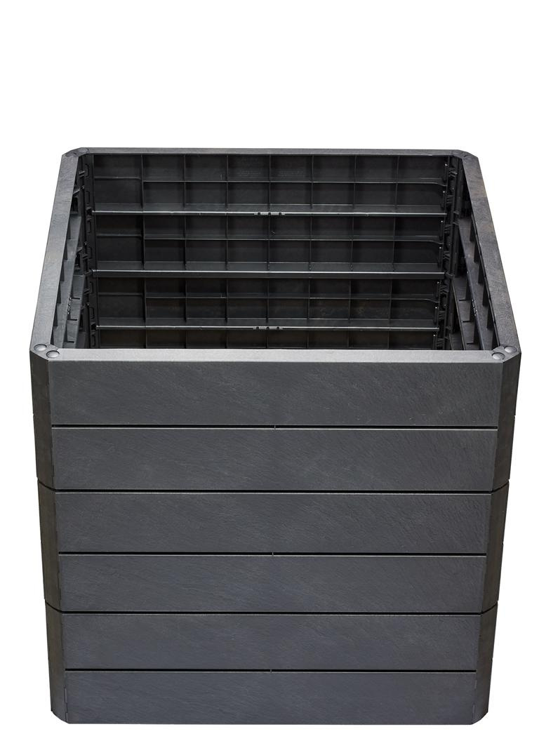 GRAFOTTOGMBH ERGO QUADRO L 75 Hochbeet Stone, inkl. FLORA 16920899