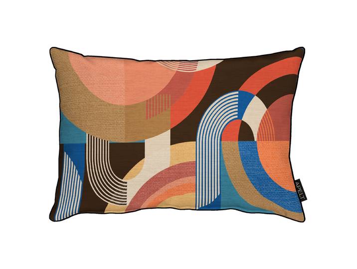 Coussin décoratif Arco - Rectangulaire Multicolore/Multicolore 35 x 50 x 10cm Polyester