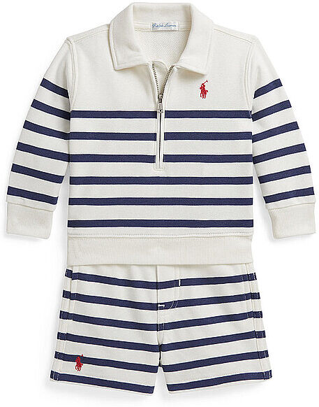 POLO RALPH LAUREN Baby Set 2-teilig Pullover und Shorts creme   62 62