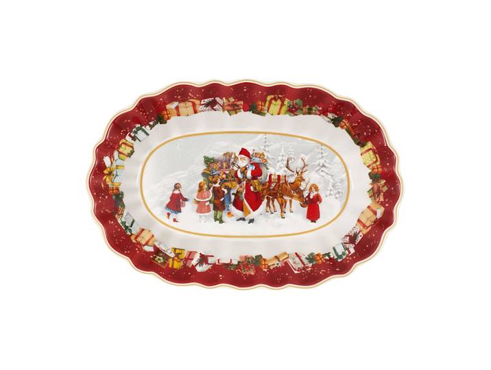 Schale VILLEROY & BOCH Schale Santa und Kinder Toy's Fantasy 30 x 20 cm bunt , bunt, L:30,3cm, Schüsseln, Schale