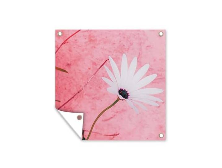 Tuinposter - 200x200 cm - Bloemen - Roze - Vintage