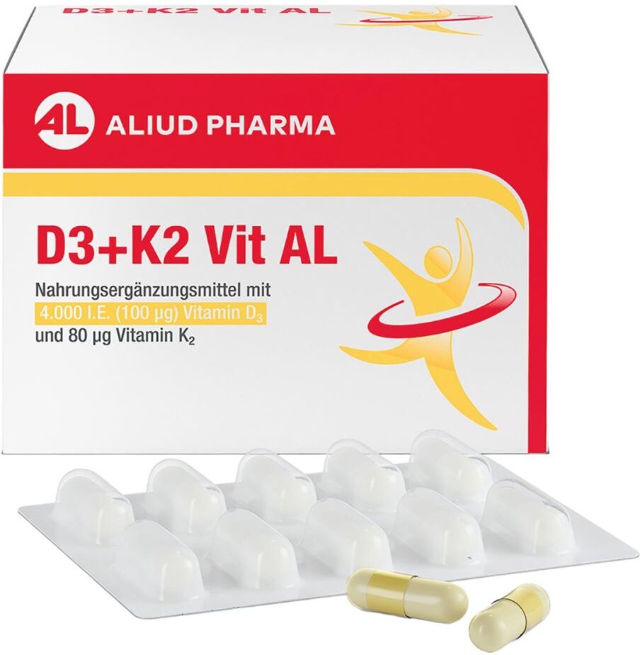 AL Aliud Pharma D3 + K2  Vit AL 2000 I.E. / 80 µg Kapseln für die Knochen